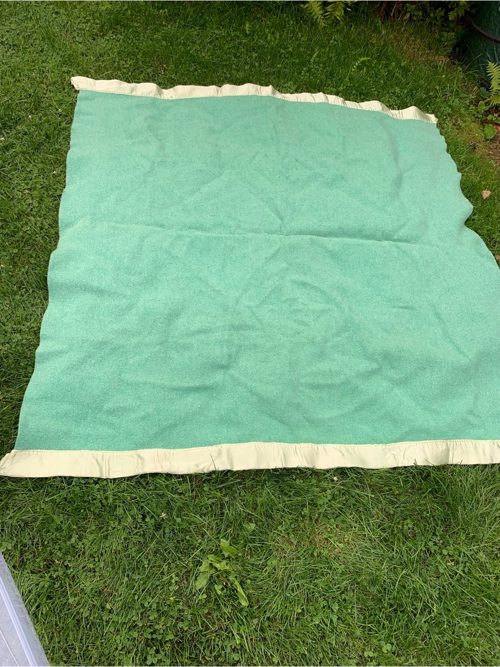 Kenwood Green Throw Blanket Vintage Wool Cabincore cozy